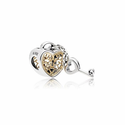 Pandora Locked Heart & Key Charms