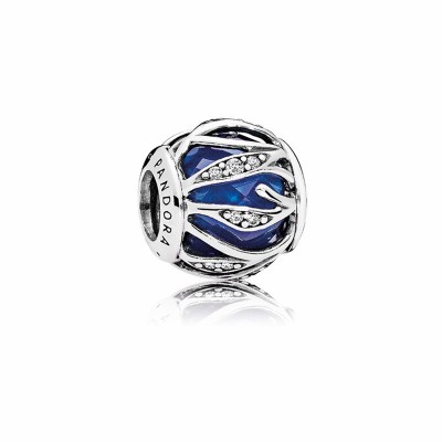 Pandora Nature's Radiance Charm with Royal Blue Crystal