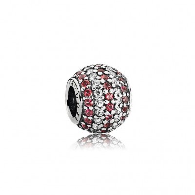 Pandora Nautical Pavé Lights, Red & Clear CZ