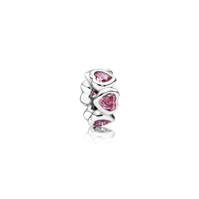 Pandora Space In My Heart Spacer, Fancy Pink CZ