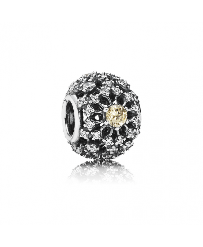 Pandora Inner Radiance, Golden-Colored & Clear CZ